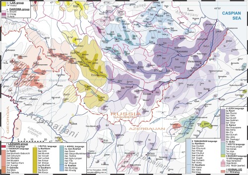 Карта лезгинских