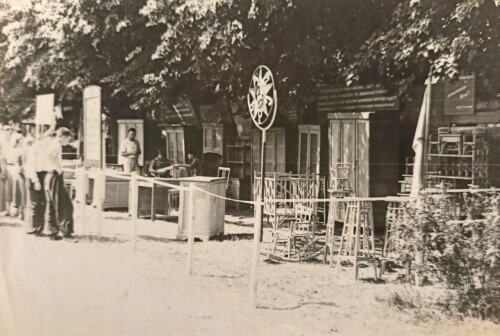 1959г. Мариинский Посад. Майский сад. Выставка изделий учащихся профтехшколы.