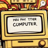 Comical-Computer-Punch-Card-close-up-intricate-details-bright-colors-humorous-elements-quirky-design-simple-background-1400_1000