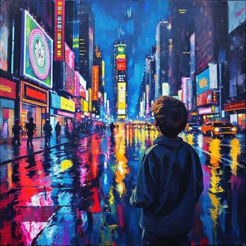 A-young-painter-experiences-a-breakthrough-as-they-capture-a-vibrant-cityscape.-Neon-lights-reflect-brilliantly-on-the-wet-pavement-creating-a-kaleidoscope-of-colors-that-pulsate-with-the-energy-of-ur.jpg