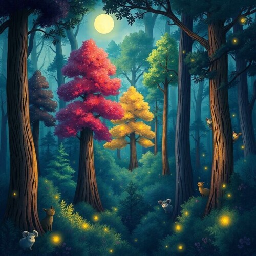 A-captivating-illustration-that-showcases-a-magical-forest-filled-with-towering-colorful-trees-and-sparkling-fireflies.jpg