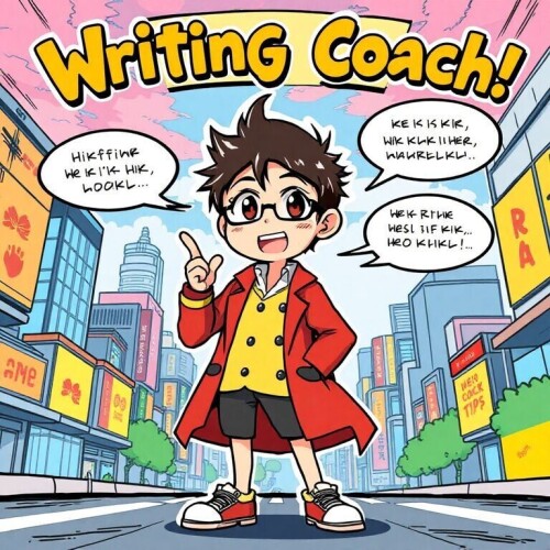 Manga-style-illustration-of-a-_Writing-Coach_-as-a-Japanese-anime-character-standing-in-a-vibrant-cityscape-with-speech-bubbles-and-expressive-facial-features.-The-coach-with-a-dynamic-pose-offers-wri.jpg