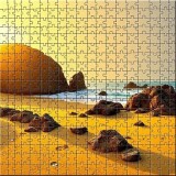 Ultra-Detailed-512x512px-Image-Puzzle-full-canvas-Hyperrealistic-large-pieces-Yellow-Beach-landscape-background-Warm-Lighting-High-Contrast