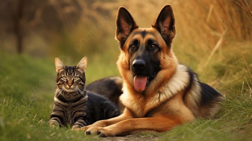 pngtree-german-shepherd-dog-lying-on-the-ground-with-a-cat-picture-image_3425352.png