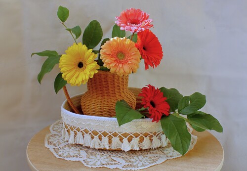 композиция с герберами