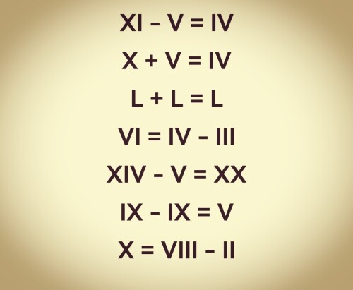 Римские примеры из спичек