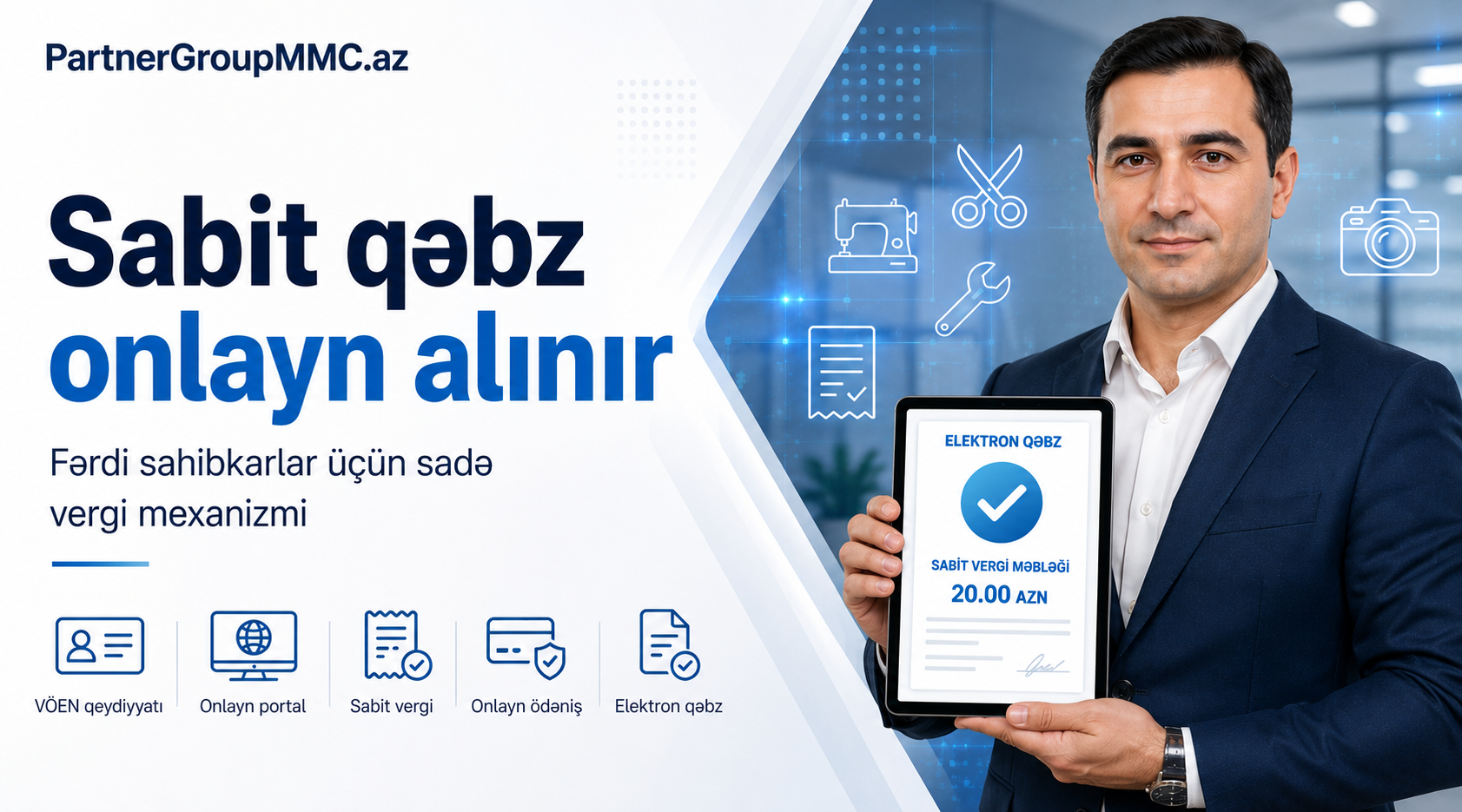 Fərdi çalışanlar üçün sabit vergi qəbzi: kimlər almalı, necə rəsmiləşdirməli?