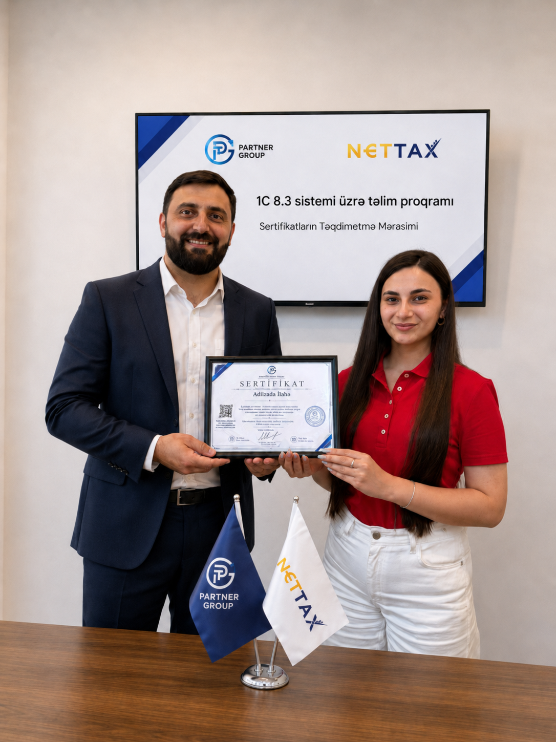 Partner Group MMC tərəfindən sertifikat təqdimatı