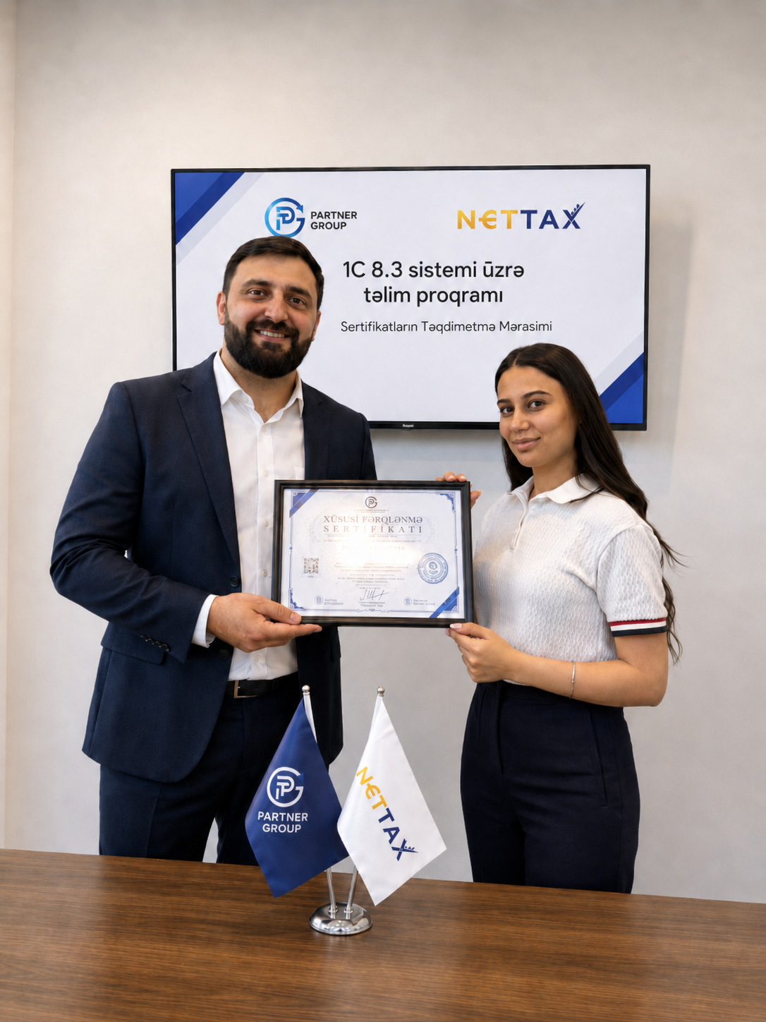 Partner Group MMC tərəfindən sertifikat təqdimatı