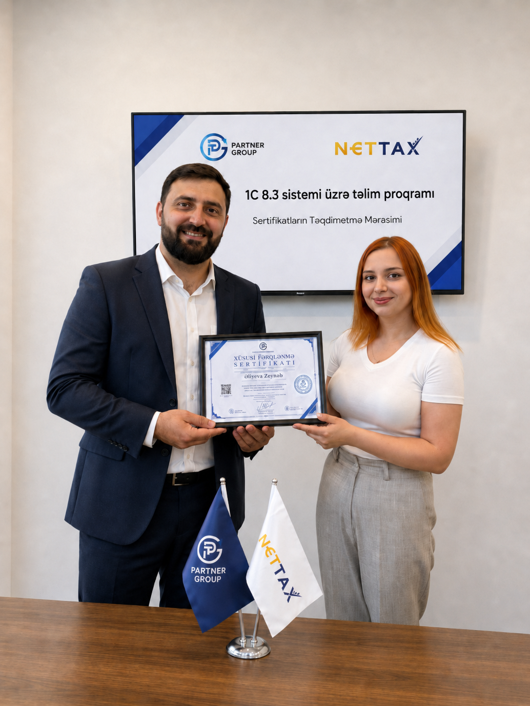 Partner Group MMC tərəfindən sertifikat təqdimatı
