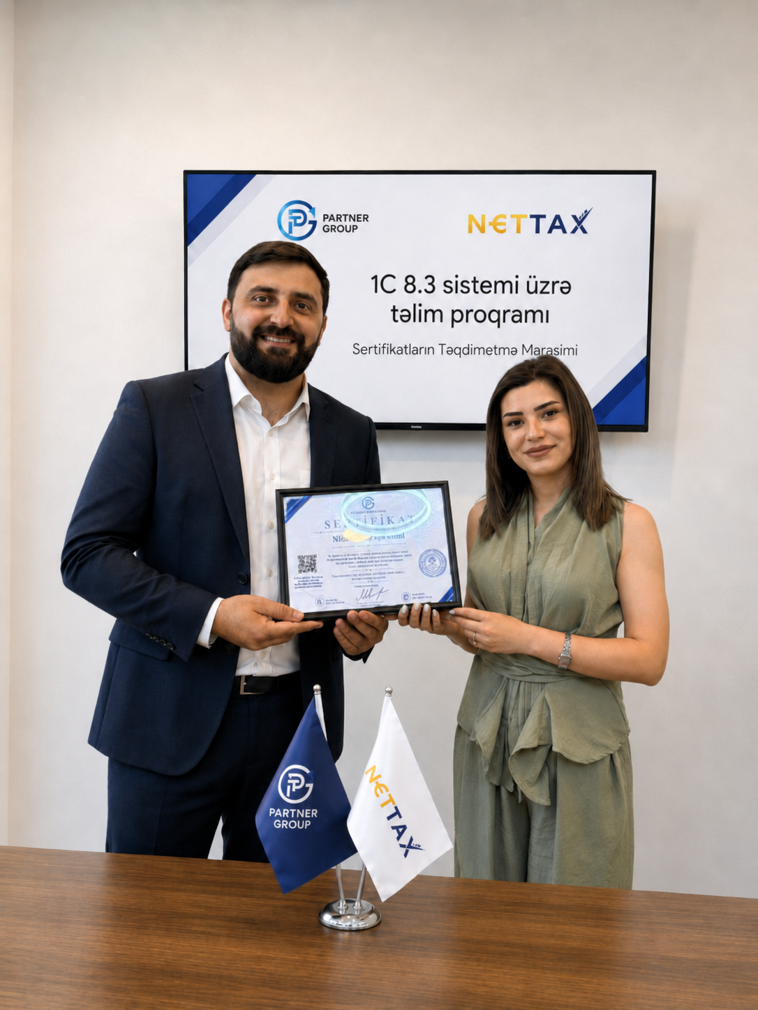 Partner Group MMC tərəfindən sertifikat təqdimatı